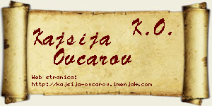 Kajsija Ovčarov vizit kartica